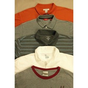 Bundle of 5 Sz L Mens Shirts 4 Polo + 1 Tee Nike Gap Izod George Ivy Crew GUC